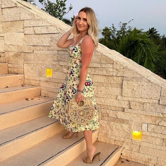 Floral Summer Dress linen blend - Picture 1 of 7